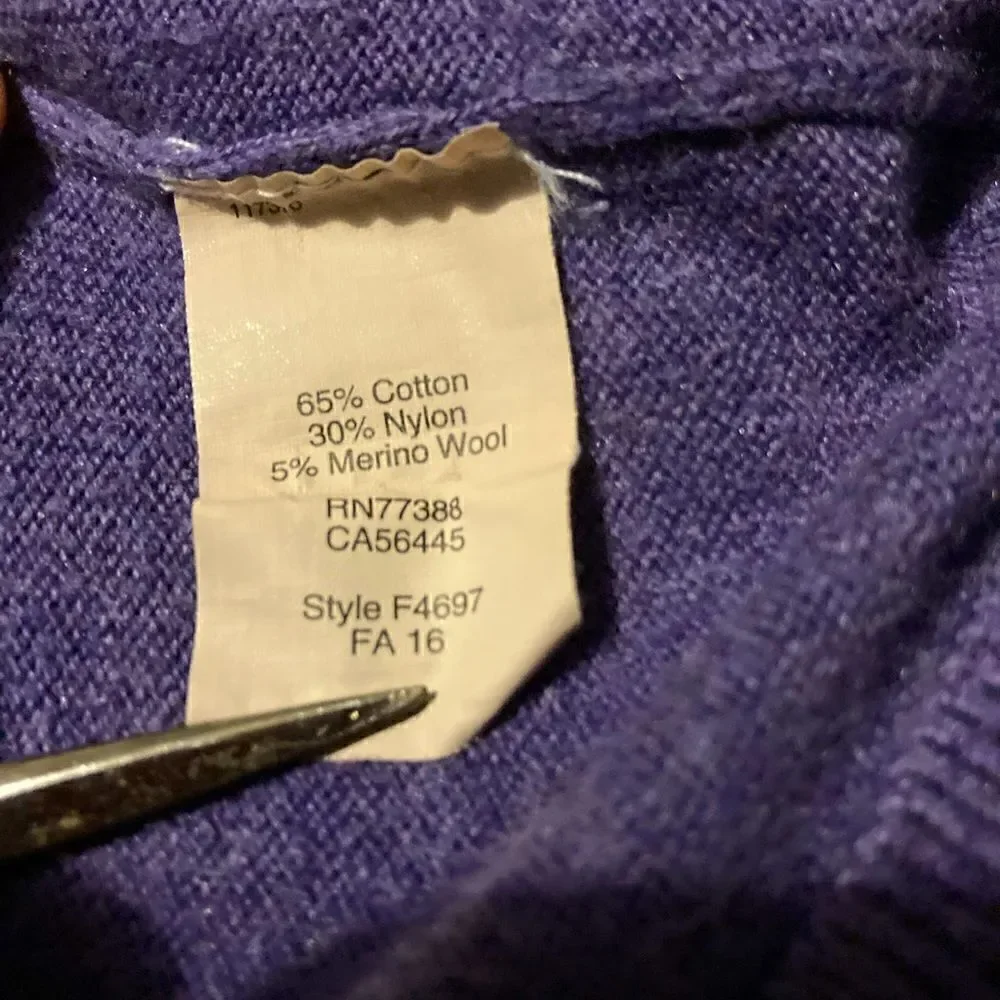J Crew Men’s Purple Sweater Size XL